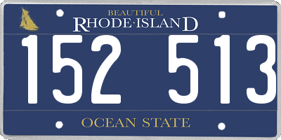 RI license plate 152513