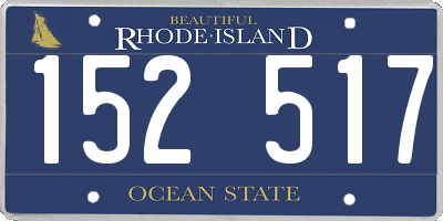 RI license plate 152517