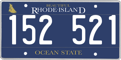 RI license plate 152521