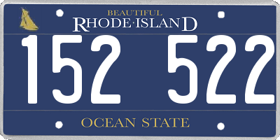 RI license plate 152522