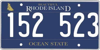 RI license plate 152523