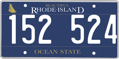RI license plate 152524
