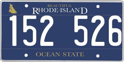 RI license plate 152526