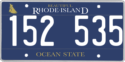 RI license plate 152535