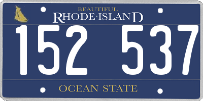 RI license plate 152537