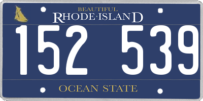 RI license plate 152539