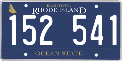 RI license plate 152541