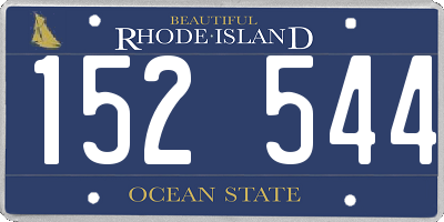 RI license plate 152544