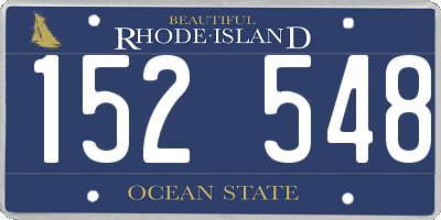 RI license plate 152548