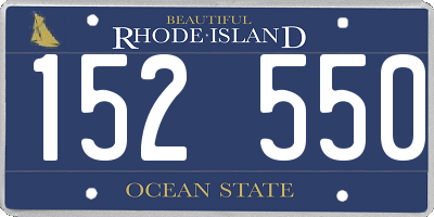 RI license plate 152550