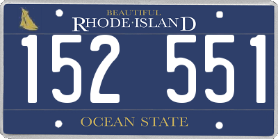 RI license plate 152551
