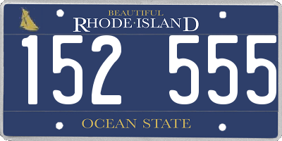 RI license plate 152555