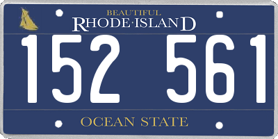 RI license plate 152561