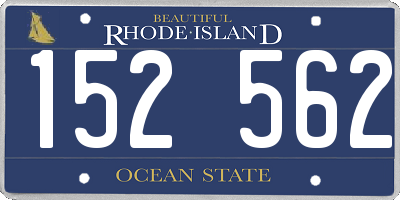 RI license plate 152562