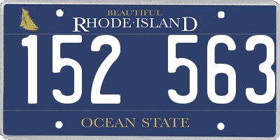 RI license plate 152563