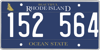 RI license plate 152564
