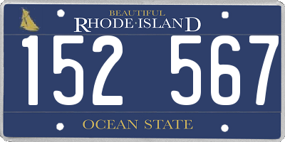 RI license plate 152567