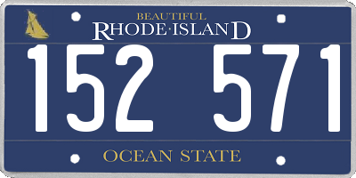 RI license plate 152571