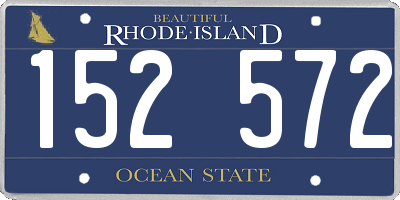 RI license plate 152572