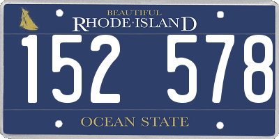RI license plate 152578
