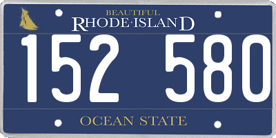 RI license plate 152580
