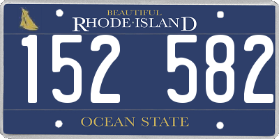 RI license plate 152582
