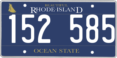RI license plate 152585