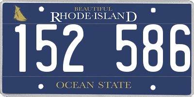 RI license plate 152586