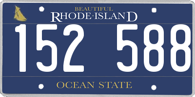 RI license plate 152588