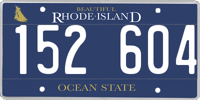 RI license plate 152604