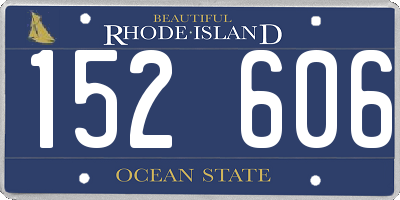 RI license plate 152606