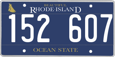 RI license plate 152607