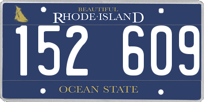 RI license plate 152609