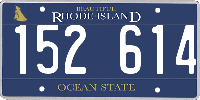 RI license plate 152614