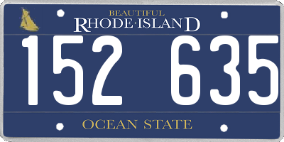 RI license plate 152635