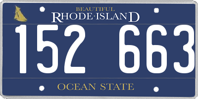 RI license plate 152663