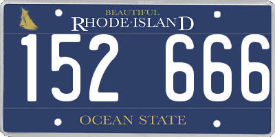 RI license plate 152666