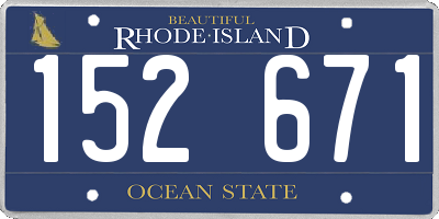 RI license plate 152671