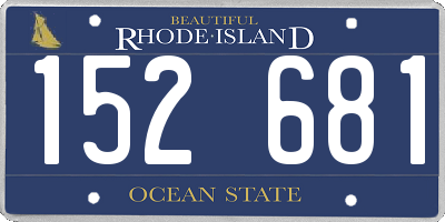 RI license plate 152681