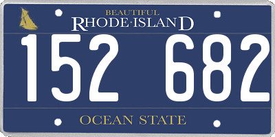 RI license plate 152682