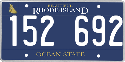 RI license plate 152692