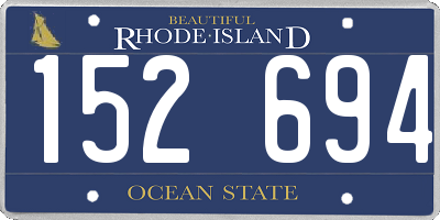 RI license plate 152694