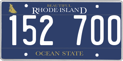 RI license plate 152700
