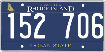 RI license plate 152706