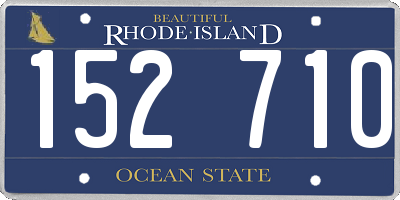 RI license plate 152710