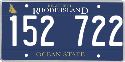 RI license plate 152722