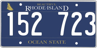 RI license plate 152723