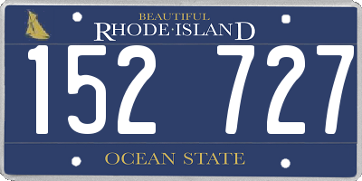 RI license plate 152727
