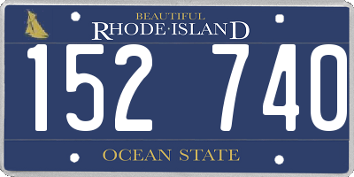 RI license plate 152740