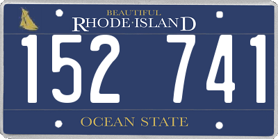 RI license plate 152741